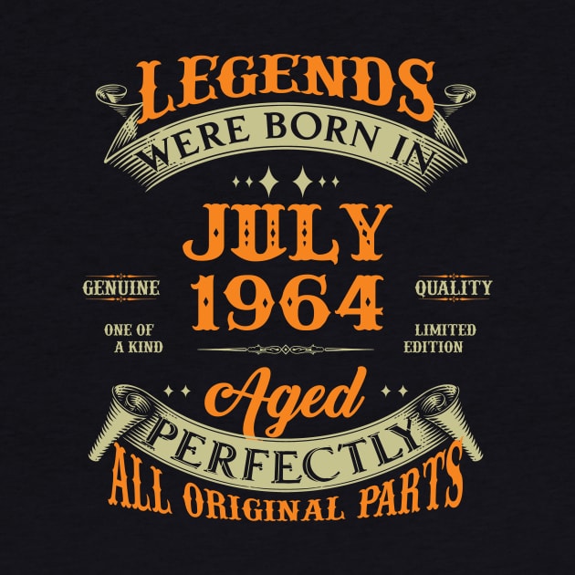 59th Birthday Gift Legends Born In July 1964 59 Years Old by Schoenberger Willard